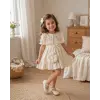 Velya Kız Çocuk %100 Pamuklu Vintage Nakış Detaylı Çantalı Elbise