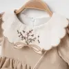 My Lusa Lumeya %100 Pamuklu Çanta Detaylı Vintage Kız Çocuk Elbise