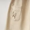 Çiçek Nakışlı Müslin Kız Bebe Elbise