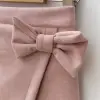 Çiçek Aksesuarlı Şort Etekli Kız Çocuk Takım