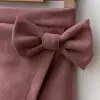Çiçek Aksesuarlı Şort Etekli Kız Çocuk Takım