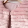 Kız Çocuk Çizgili Peluş Yelek