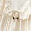 Fırfırlı Fiyonklu Kız Bebe Elbise