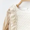 Fırfırlı Fiyonklu Kız Bebe Elbise