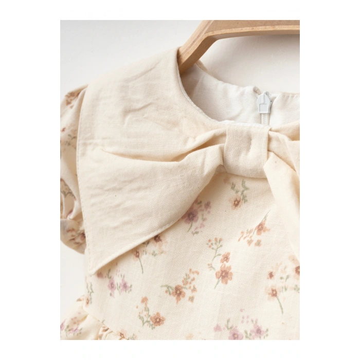 Çiçek Desenli Kız Bebe Elbise