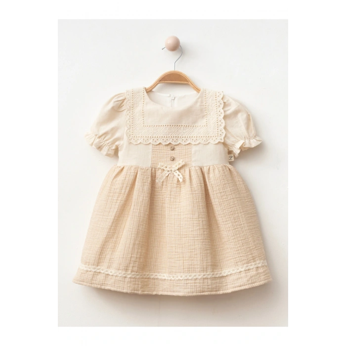 Fiyonk Detaylı Kız Bebe Elbise