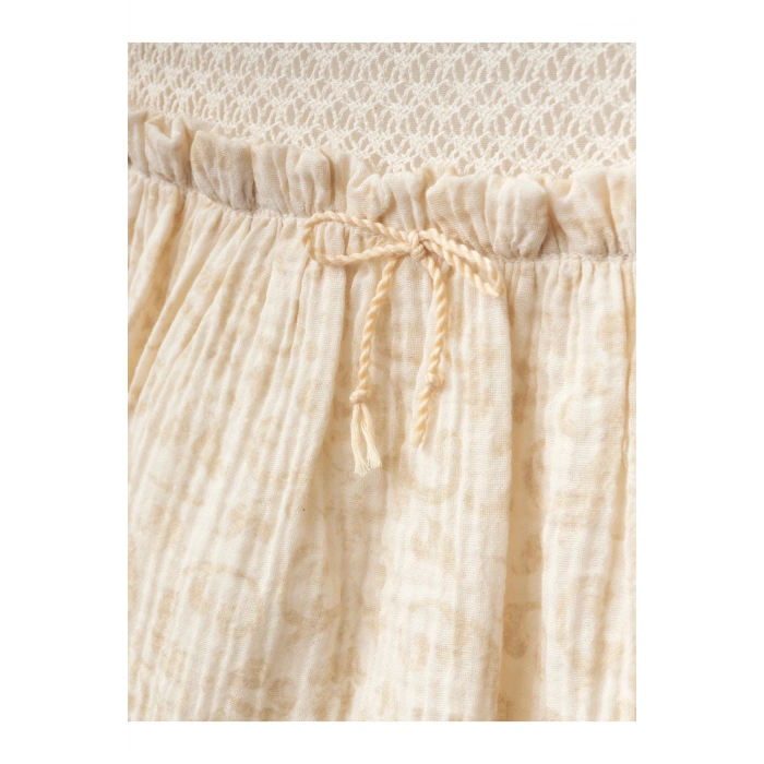 Etnik Desen Fiyonk Detay Kız Bebe Elbise