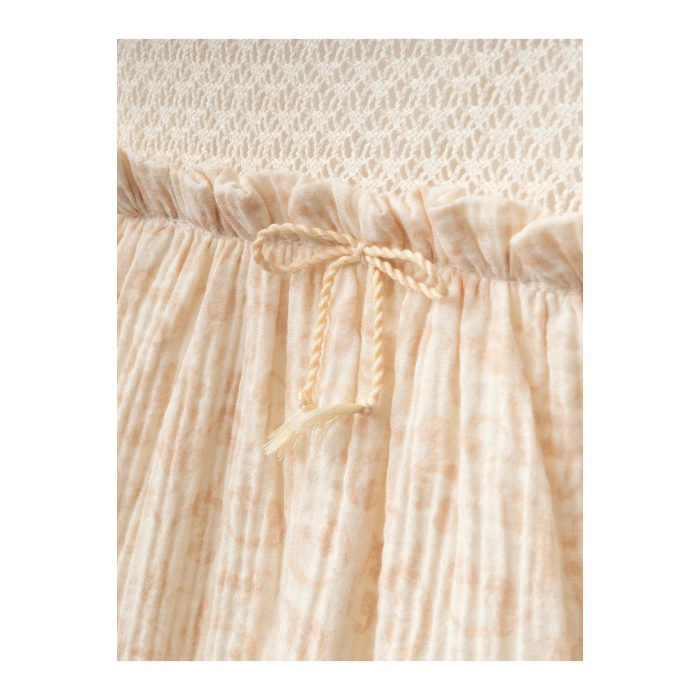 Etnik Desen Fiyonk Detay Kız Bebe Elbise