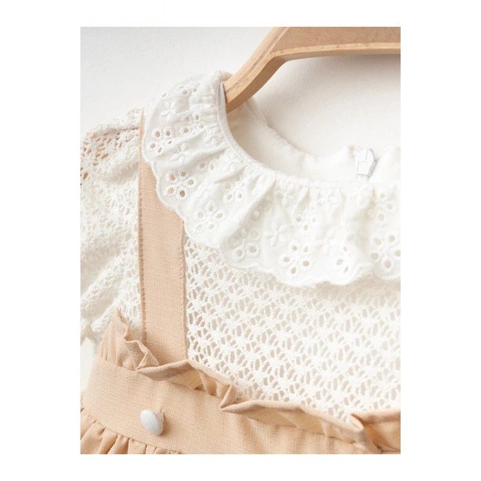 Dantel Detaylı Kız Bebe ELbise