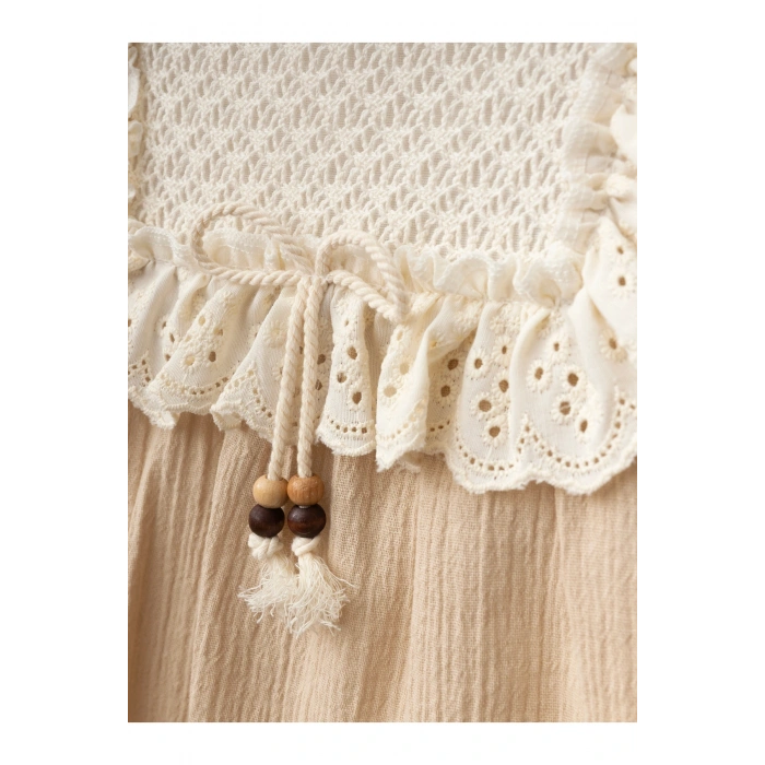 Dantel Detaylı Kız Bebe Elbise