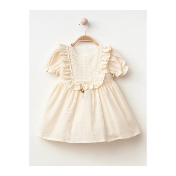 Dantel Detaylı Kız Bebe Elbise