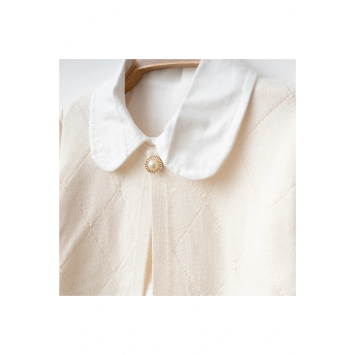 Ece I Triko Hırka, Gömlek ve Etek Görünümlü Şort 3lü Kombin I 2-5 Yaş