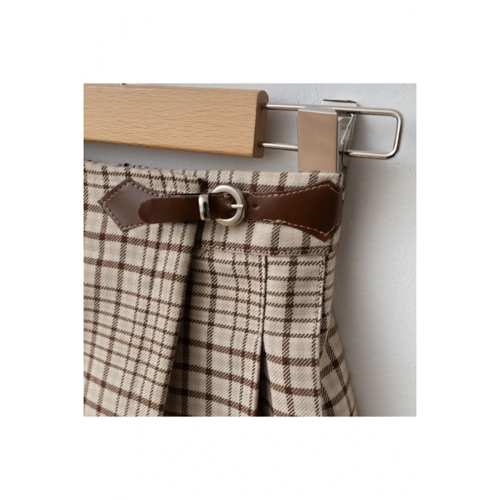 Ece I Triko Hırka, Gömlek ve Etek Görünümlü Şort 3lü Kombin I 2-5 Yaş