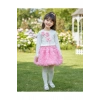 Ayla I Tüllü Etekli Özel Tasarım Gül Detaylı Kız Çocuk Kombini- 2/3/4/5 Yaş