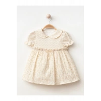 Etnik Desen Fiyonk Detay Kız Bebe Elbise