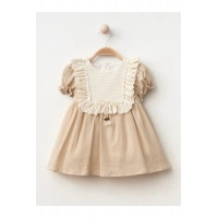 Dantel Detaylı Kız Bebe Elbise