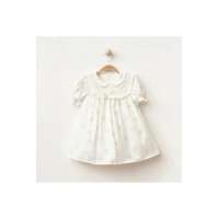 Çiçek Dokulu Kız Bebe Elbise