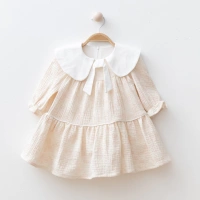 Çiçek Baskılı Kız Bebe Elbise