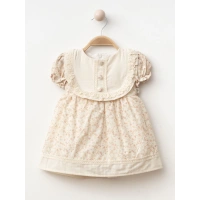 Düğme detaylı Kız Bebe Elbise