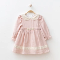 Papatya Düğmeli Kız Bebe Elbise