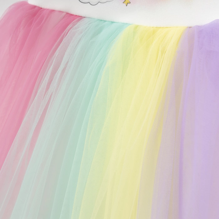 Unicorn Baskılı Kız Abiye