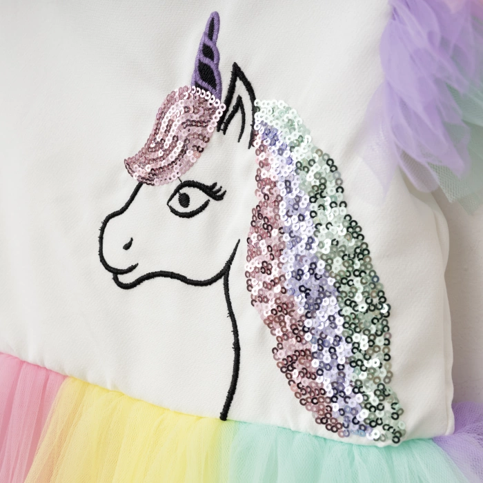 Unicorn Nakışlı Kız Abiye