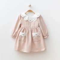 Cebi Nakışlı Kız Çocuk Elbise