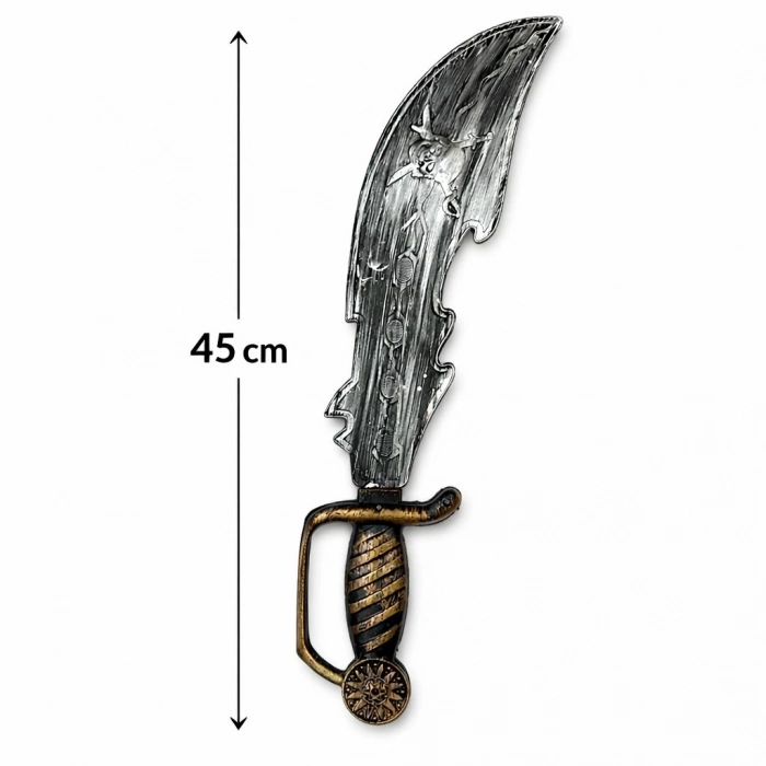 Eskitme Detaylı Plastik Korsan Kılıcı 45 Cm