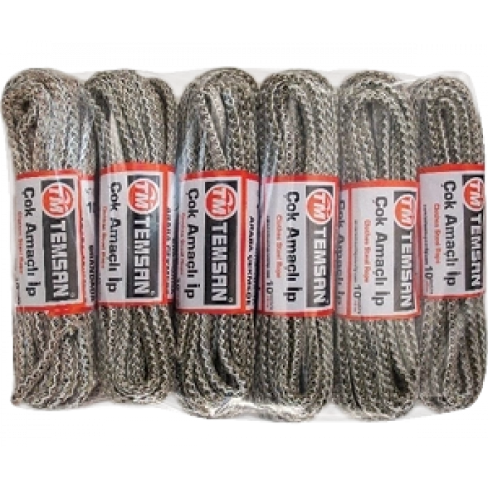 Temsan 10 Mt Çok Amaçlı İp 12li