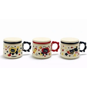 3d Kedi Figürlü Kapaklı Kupa Bardak Alk5035