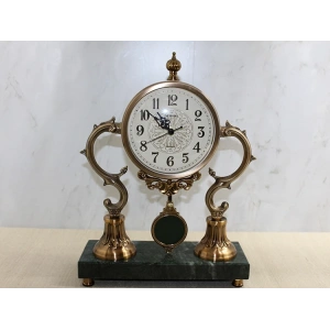 Altı Mermer Sarkaşlı Masa Üstü Saat Alk4321