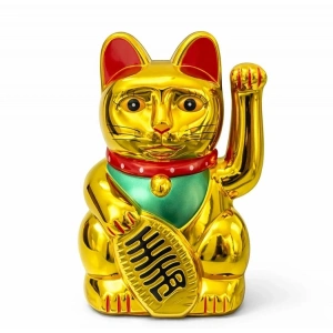 Pilli Sallanan Şans Kedisi - Maneki Neko Alk4525