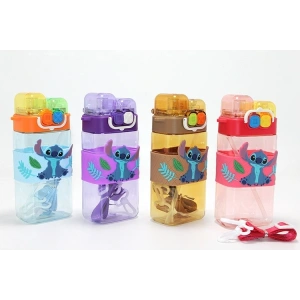 Stitch Çift Bölmeli Pipetli Matara & Suluk Alk5111