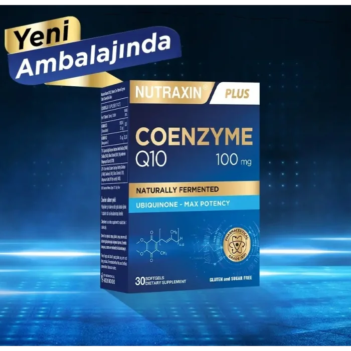 Nutraxin Koenzim Q10 100 Mg Takviye Edici Gıda 30 Yumuşak Kapsül - Coenzym, Coq10