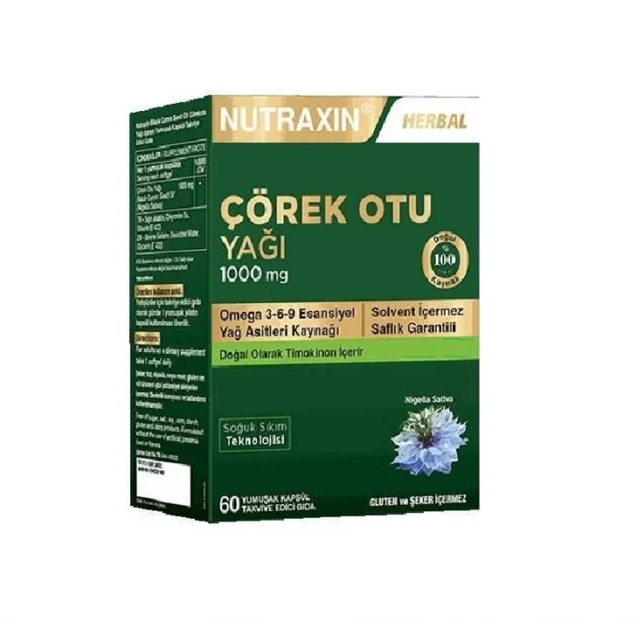 Nutraxin Çörek Otu Yağı 1000 mg 60 Kapsül