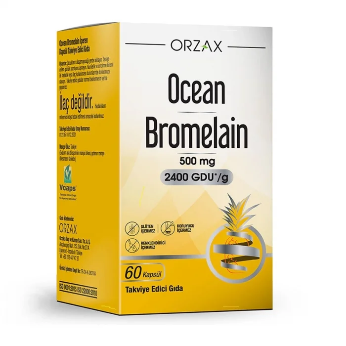 Orzax Ocean Bromelain 60 Kapsül