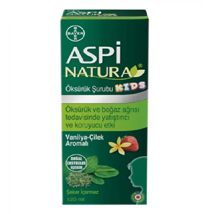 Aspi Natura Kids Vanilya Çilek Aromalı 120 ml
