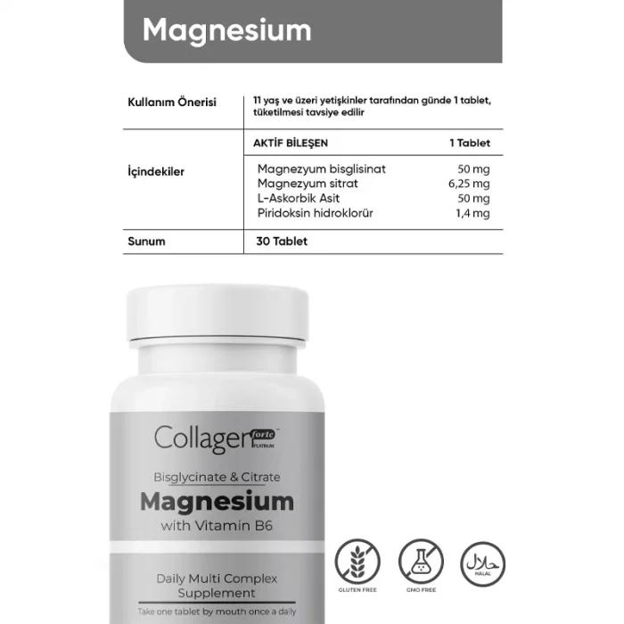 Collagen Forte Platinum Magnezyum With Vitamin B6 & Vitamin C