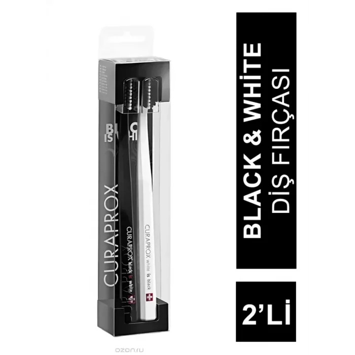 Curaprox Black&white Edition Aktif Karbon Uçlu Ikili Diş Fırçası
