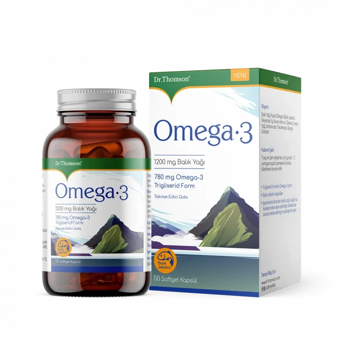 Dr. Thomson Omega-3 İçeren Kapsül Takviye Edici Gıda 50 Softgel Kapsül