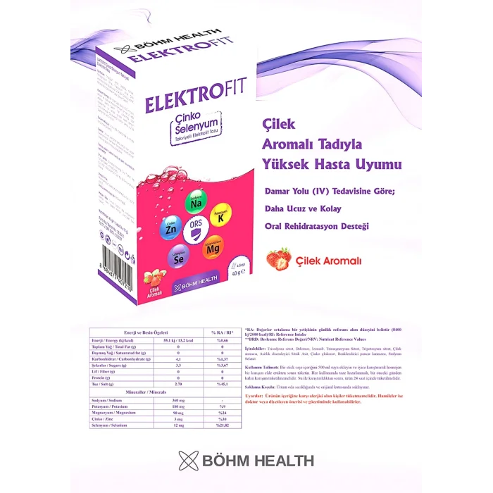 Elektrofıt Çinko Selenyum Takviyeli Elektrolit Tozu 8 Saşe