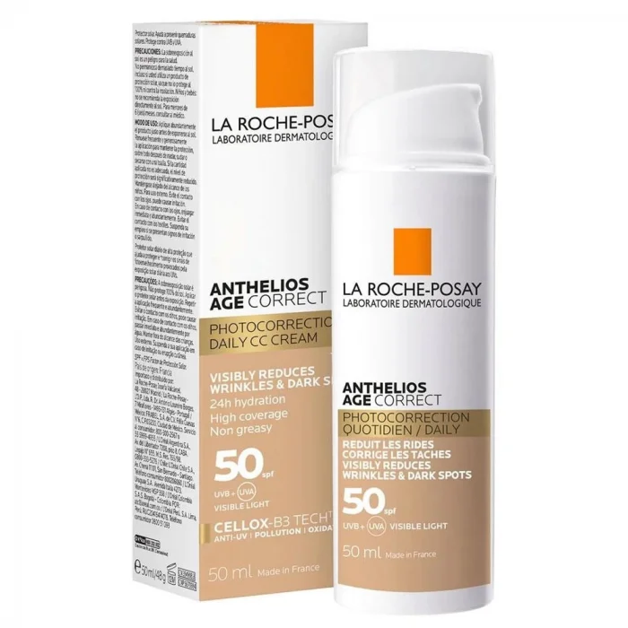 La Roche-Posay Anthelios Age Correct SPF50+ Yaşlanma Karşıtı Renkli 50 ml Yüz Güneş Kremi