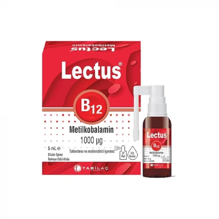 Lectus B12 Metilkobalamin 1000 mcg 5 ml Dilaltı Sprey
