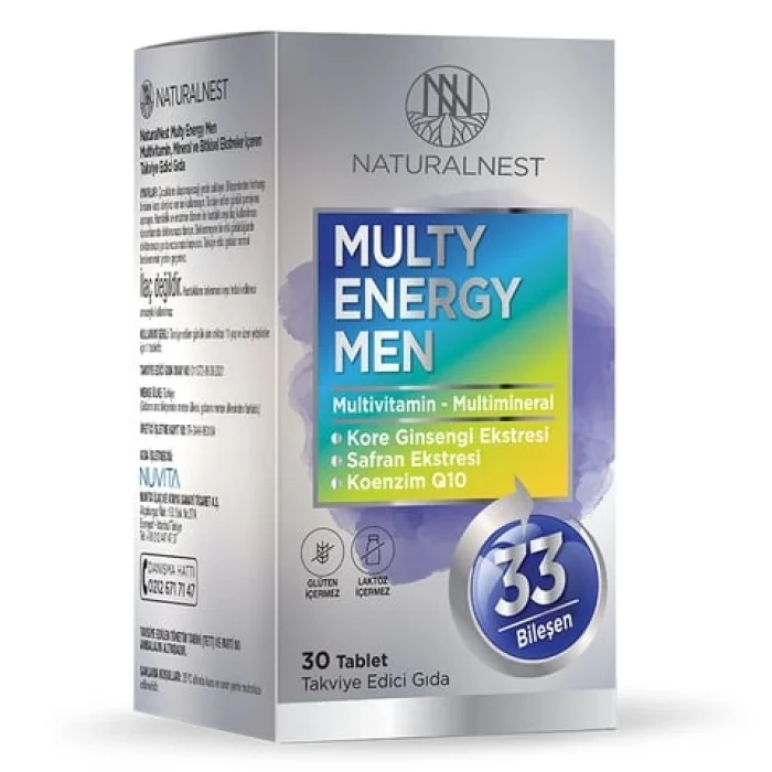 Naturalnest Multy Energy Men 30 Tablet