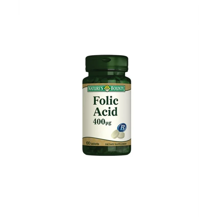 Natures Bounty Folic Acid 400 mcg 100 Tablet