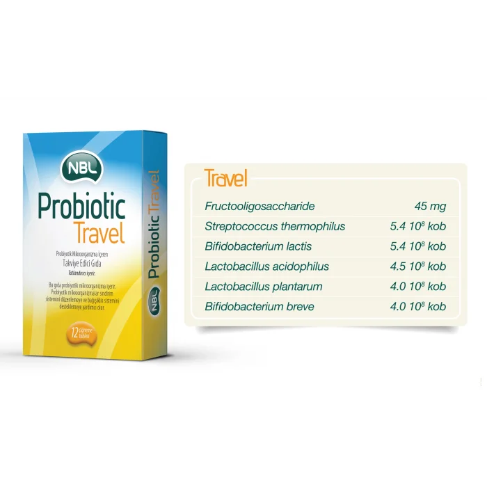 NBL Probiyotik Travel 12 Çiğneme Tableti