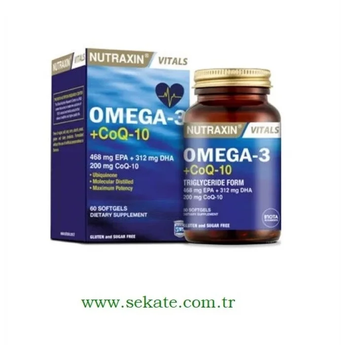 Nutraxin Omega-3 + CoQ10 60 Yumuşak Kapsül