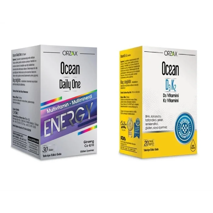 Ocean D3 K2 20 ml Damla + Daily One Energy 30 Tablet