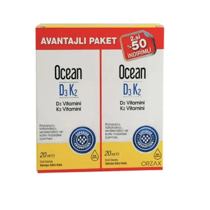 Ocean D3K2 2li Paket 20 ml Damla