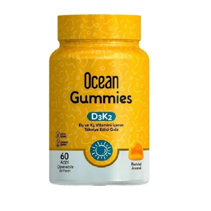 Ocean Gummies D3K2 Çiğnenebilir Takviye 60 Adet